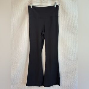Athleta Elation Rib Black Flare Pants Size: Medium